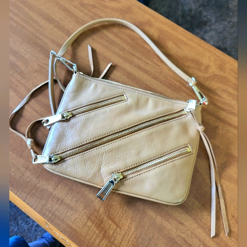 Rebecca Minkoff tan leather crossbody purse  women's OS  #1677